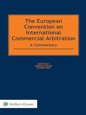 cover image of The European Convention on International Commercial Arbitration